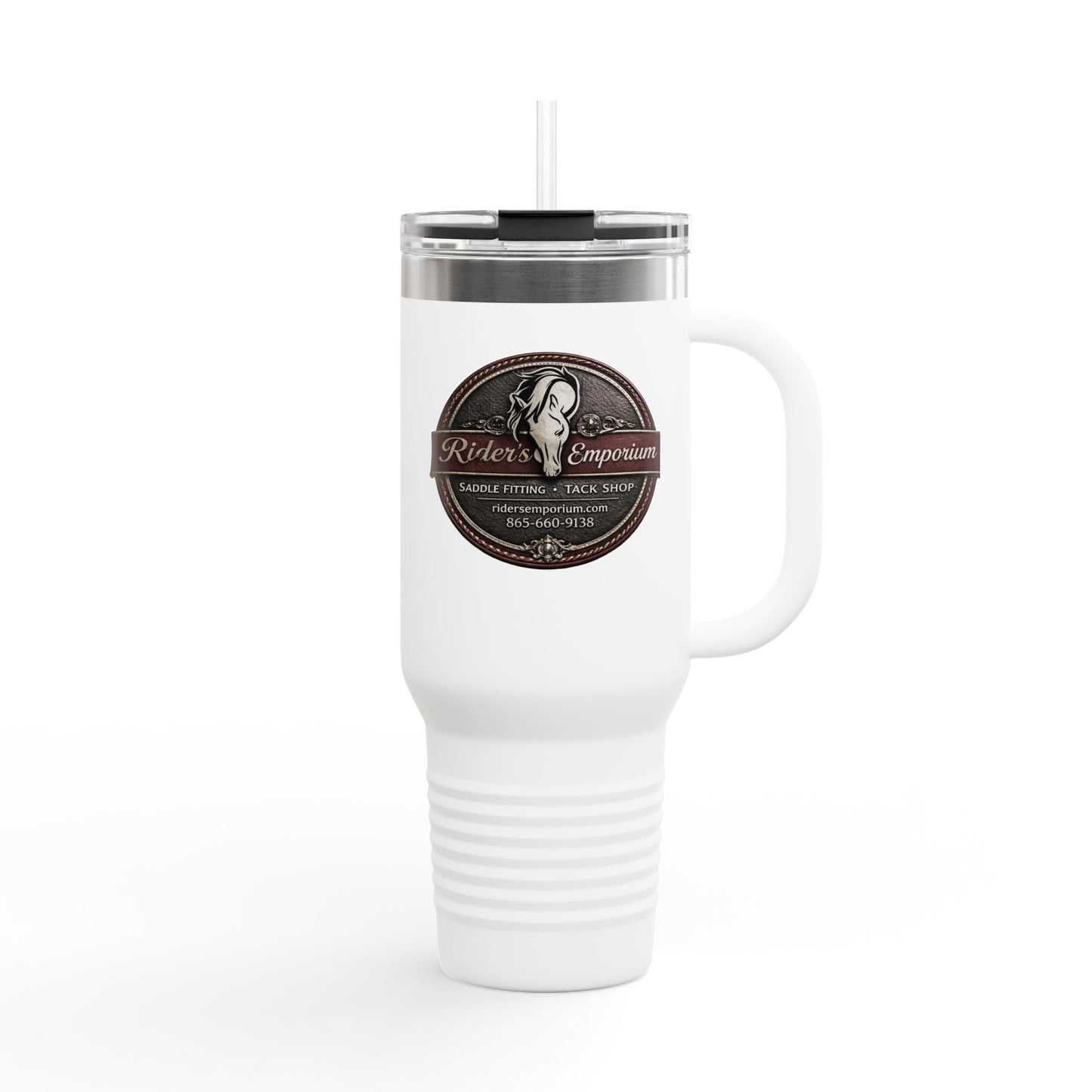 40oz Insulated Travel Mug — Rider Emporium Logo Stainless Steel Tumbler