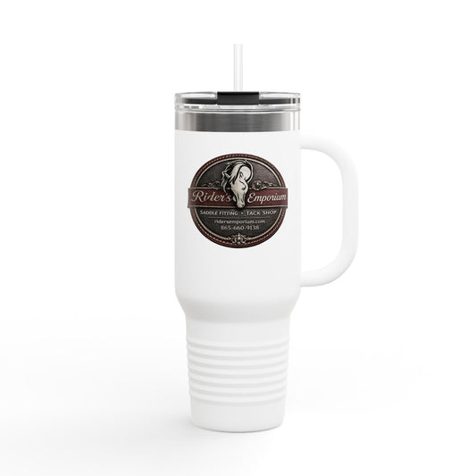 40oz Insulated Travel Mug — Rider Emporium Logo Stainless Steel Tumbler
