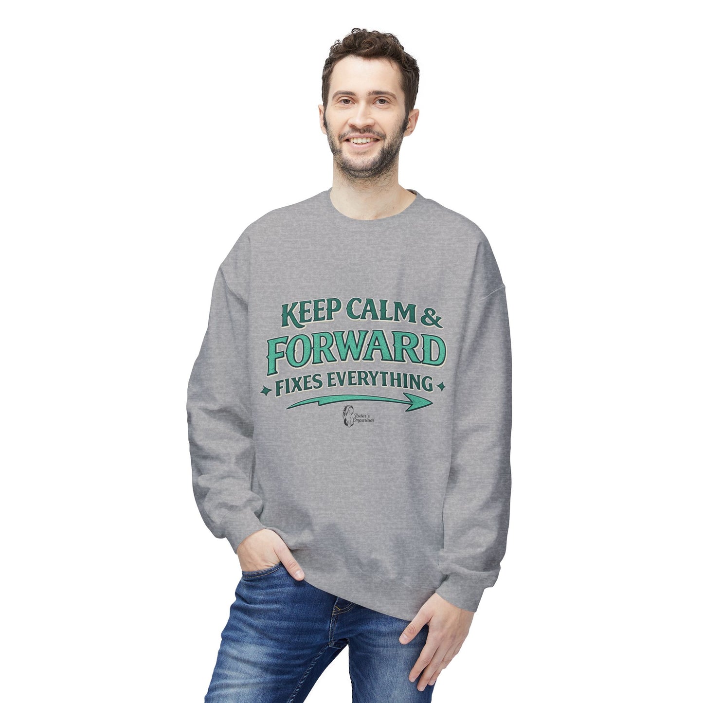 "Keep Calm & Forward Sweatshirt" Crewneck Sweatshirt