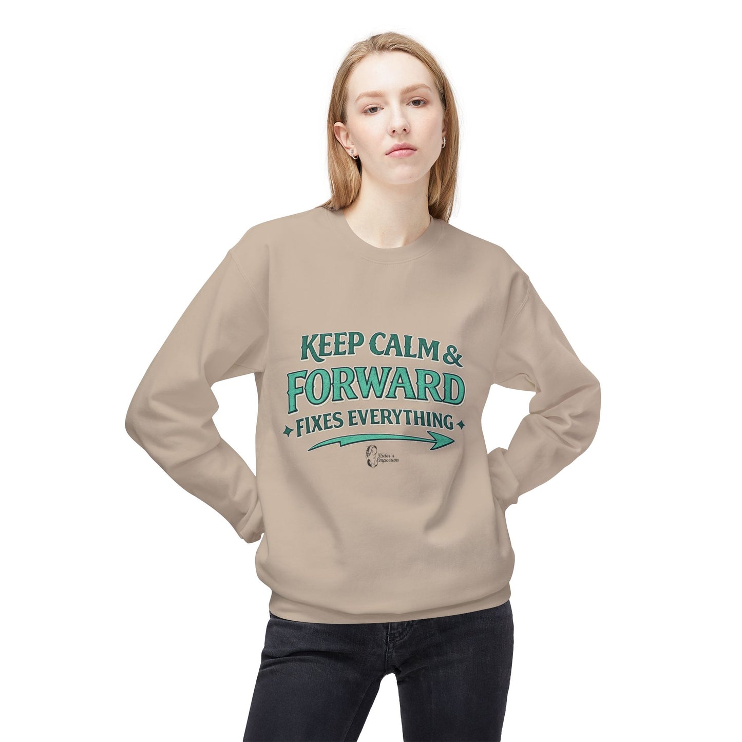 "Keep Calm & Forward Sweatshirt" Crewneck Sweatshirt