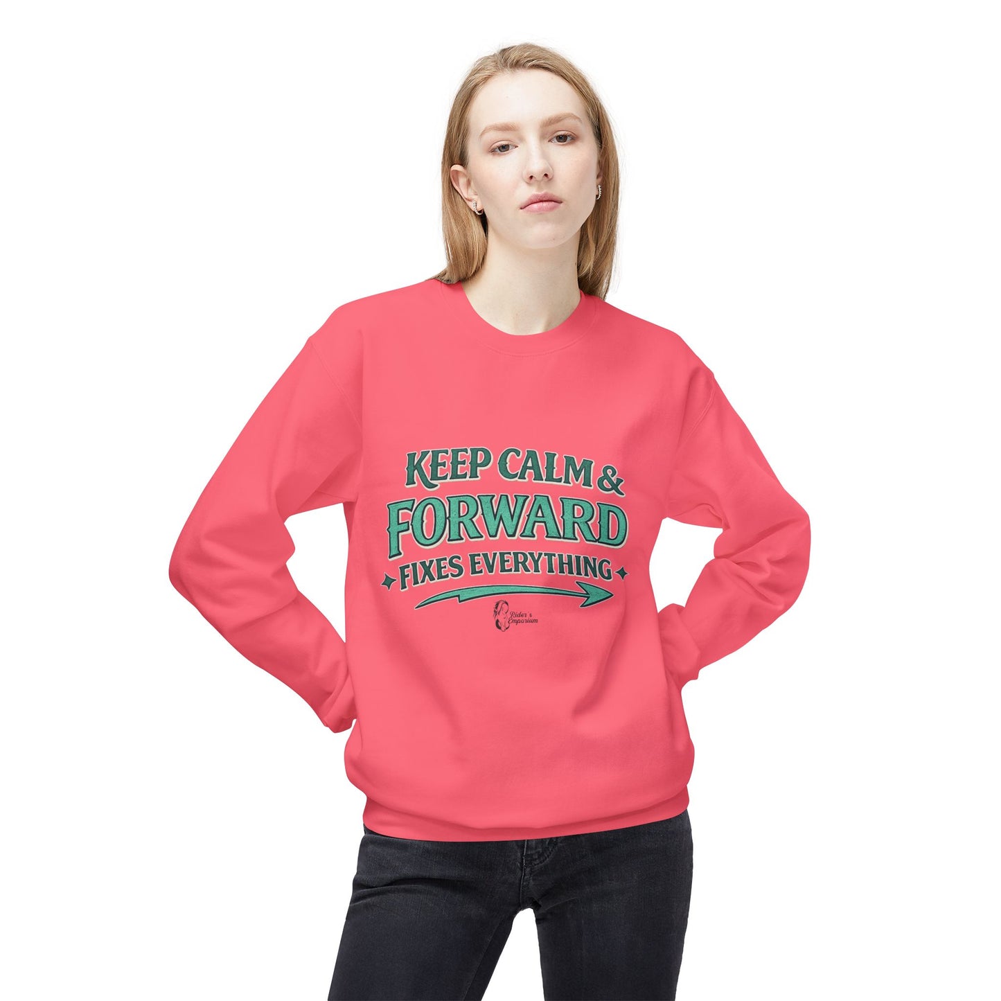 "Keep Calm & Forward Sweatshirt" Crewneck Sweatshirt