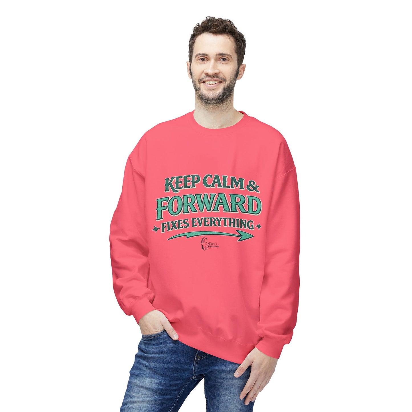 "Keep Calm & Forward Sweatshirt" Crewneck Sweatshirt