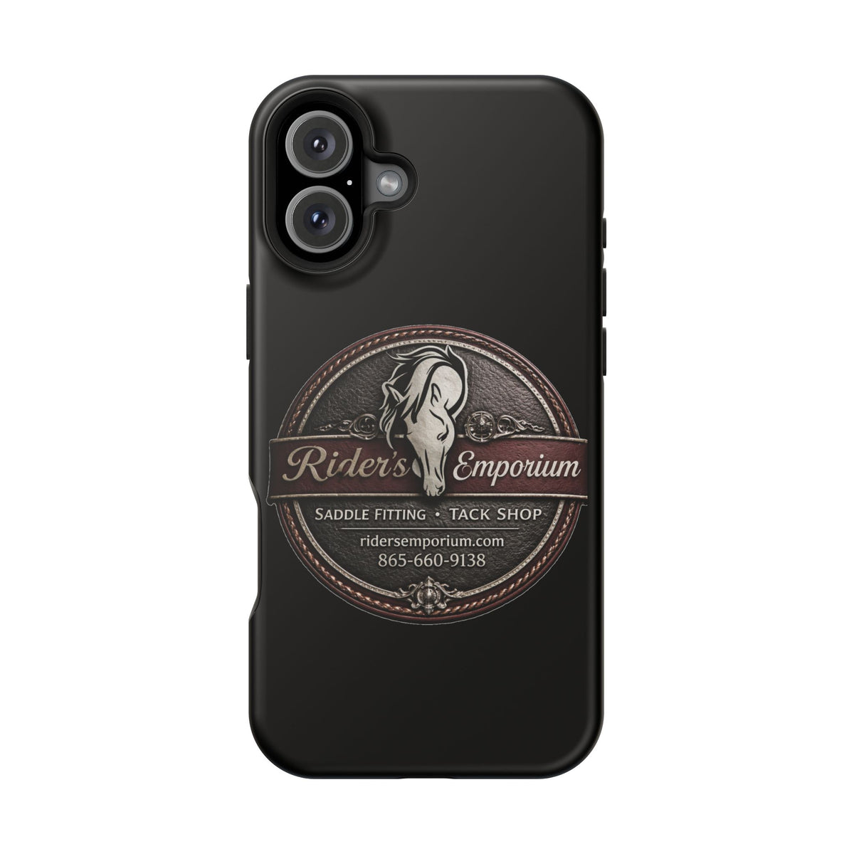 Magnetic Impact-Resistant Phone Case — Saddle Shop Logo