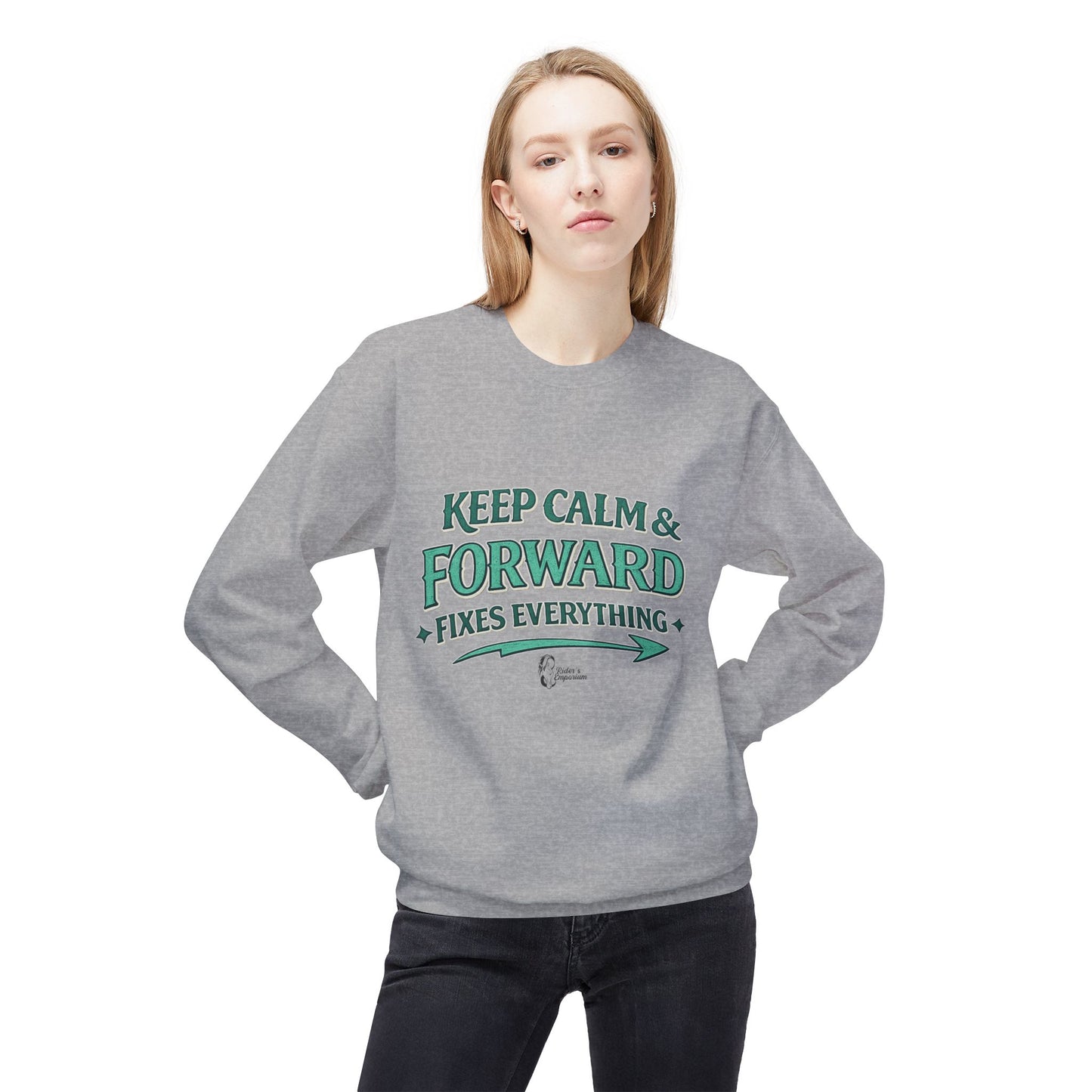 "Keep Calm & Forward Sweatshirt" Crewneck Sweatshirt