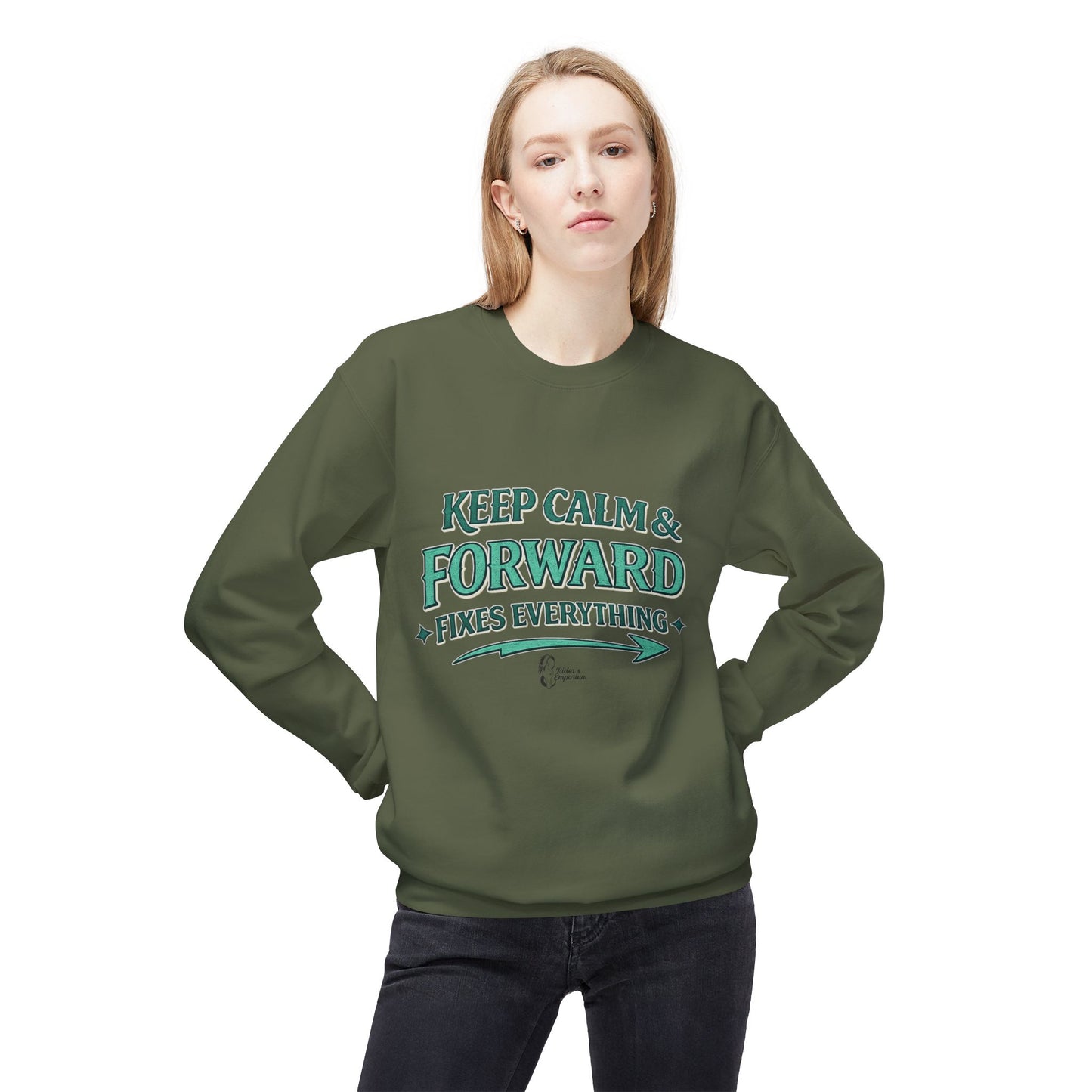 "Keep Calm & Forward Sweatshirt" Crewneck Sweatshirt