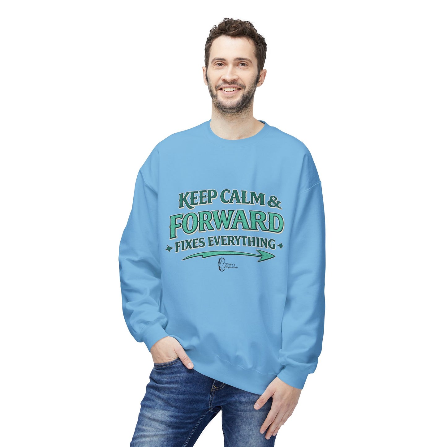 "Keep Calm & Forward Sweatshirt" Crewneck Sweatshirt