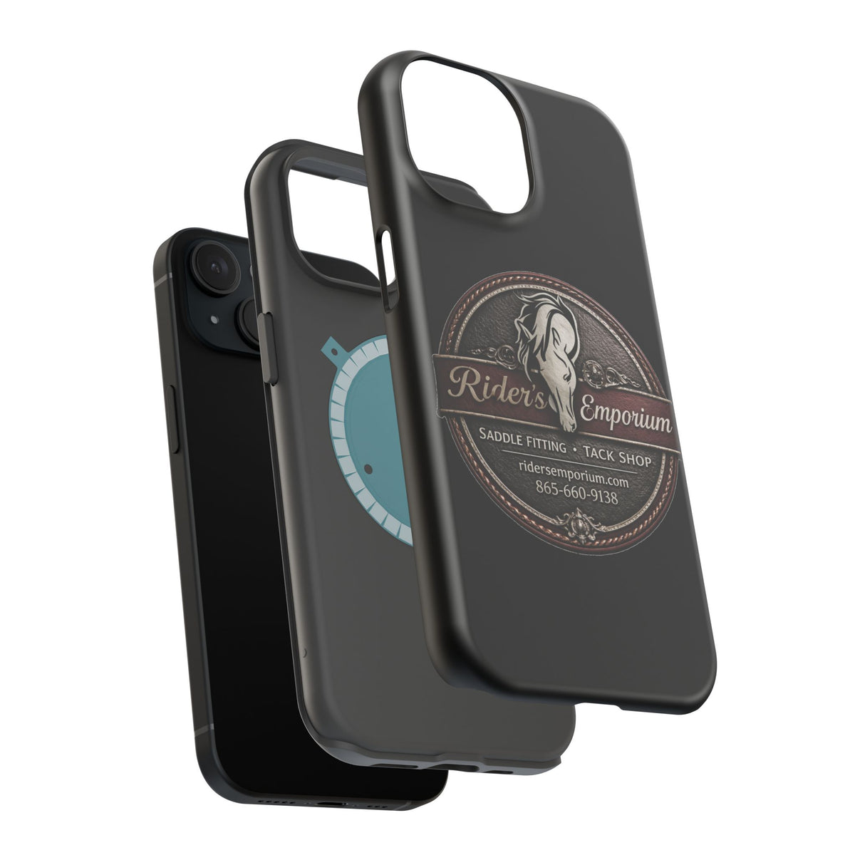 Magnetic Impact-Resistant Phone Case — Saddle Shop Logo
