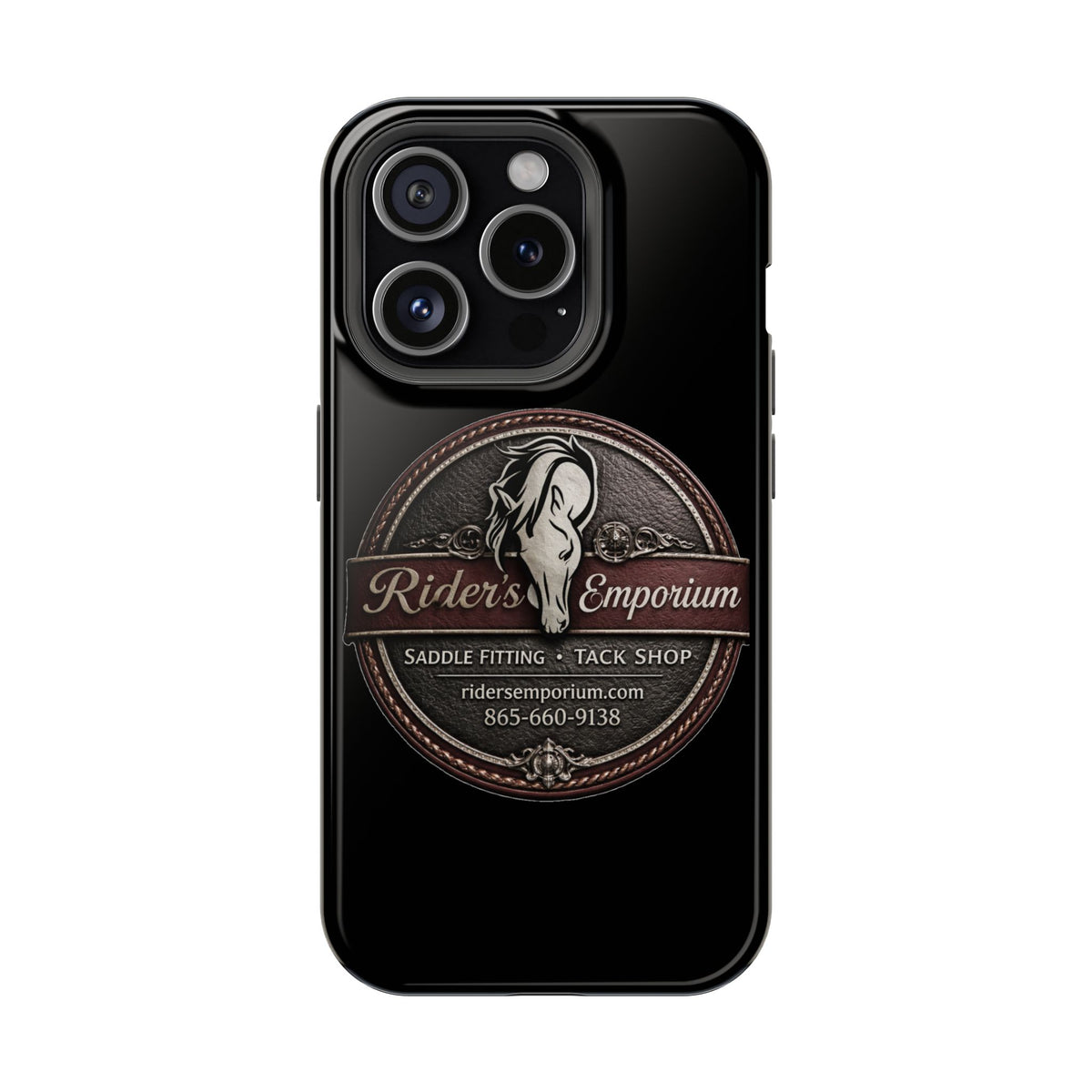 Magnetic Impact-Resistant Phone Case — Saddle Shop Logo