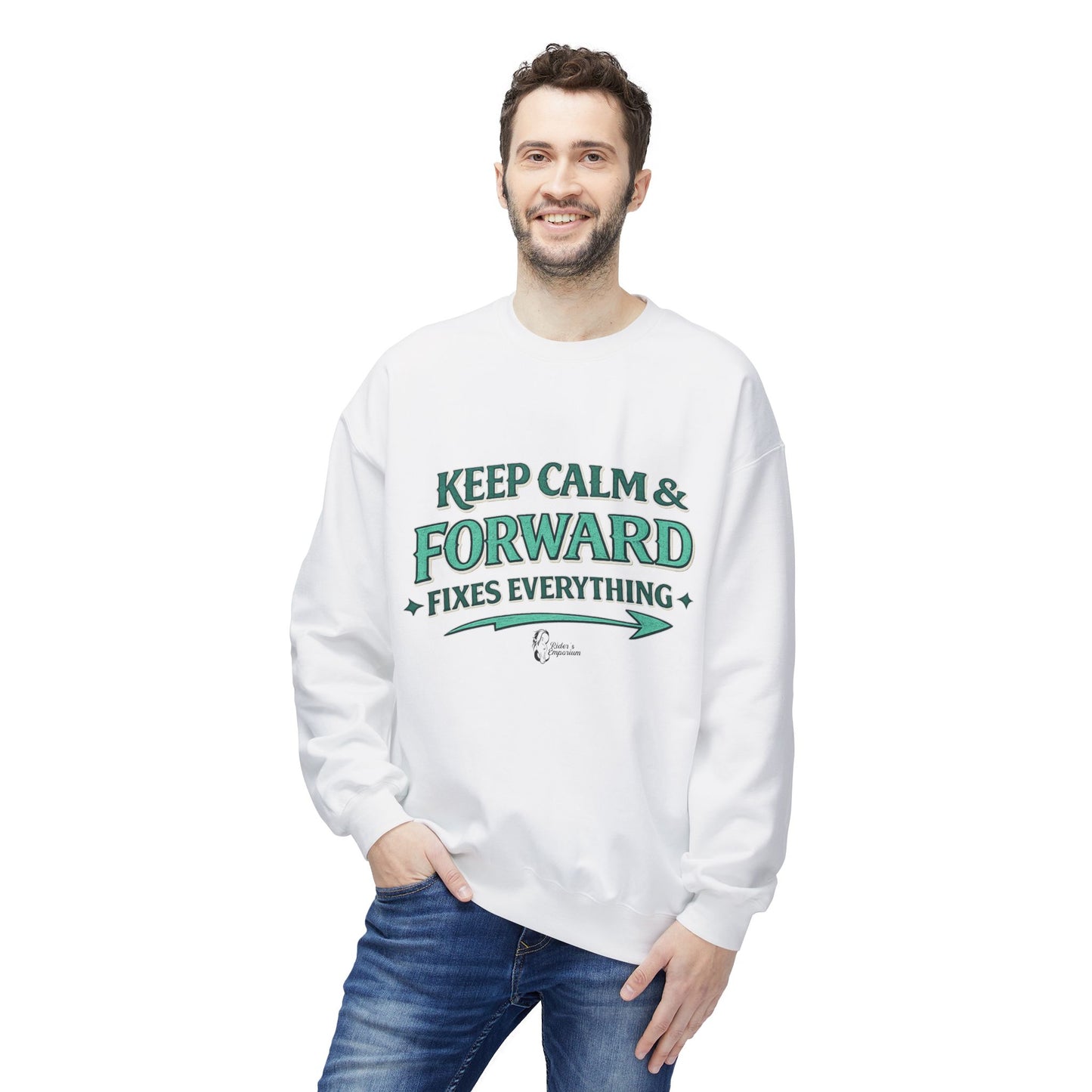 "Keep Calm & Forward Sweatshirt" Crewneck Sweatshirt
