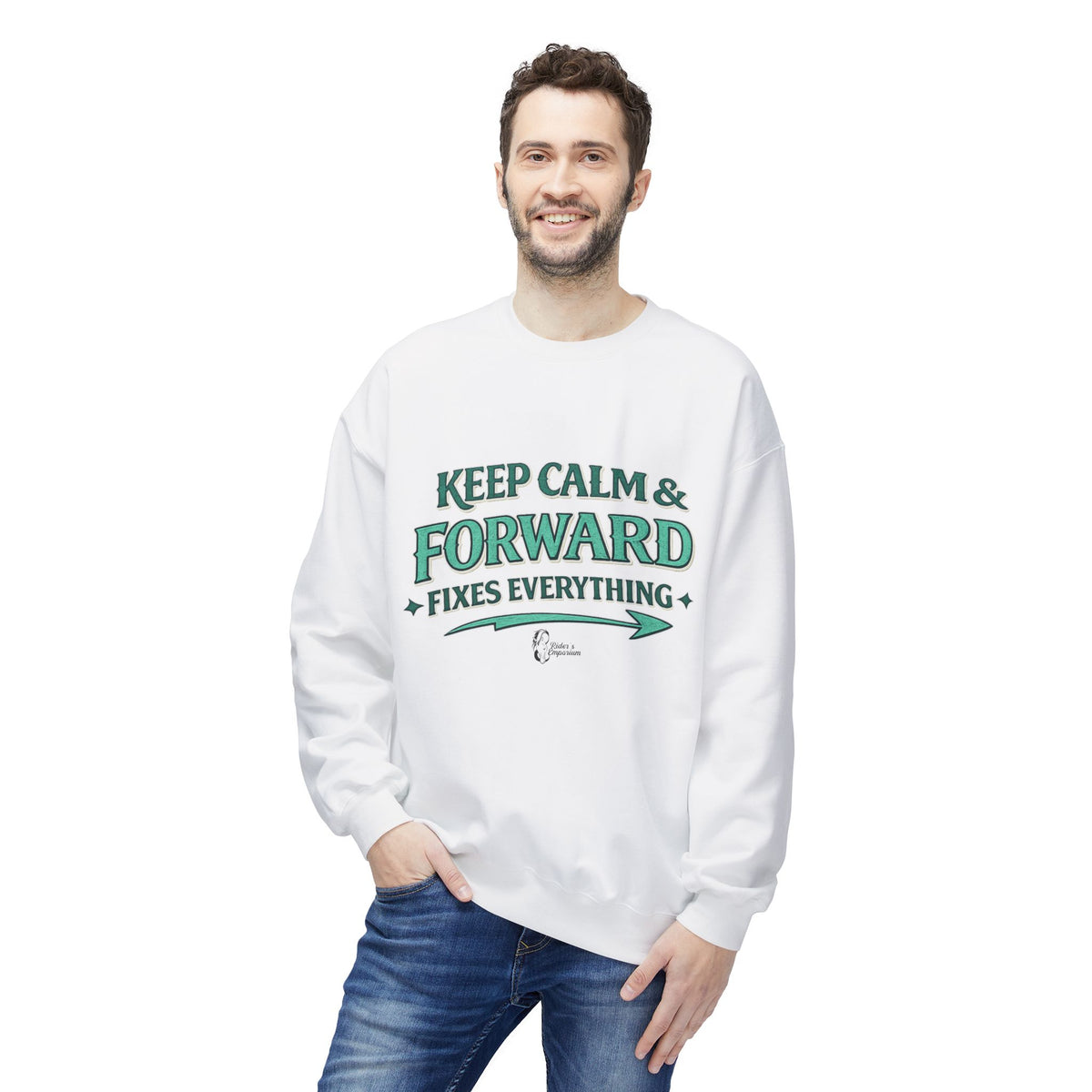 "Keep Calm & Forward Sweatshirt" Crewneck Sweatshirt