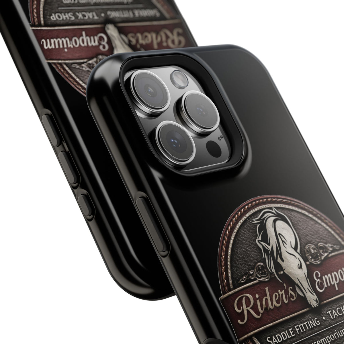Magnetic Impact-Resistant Phone Case — Saddle Shop Logo