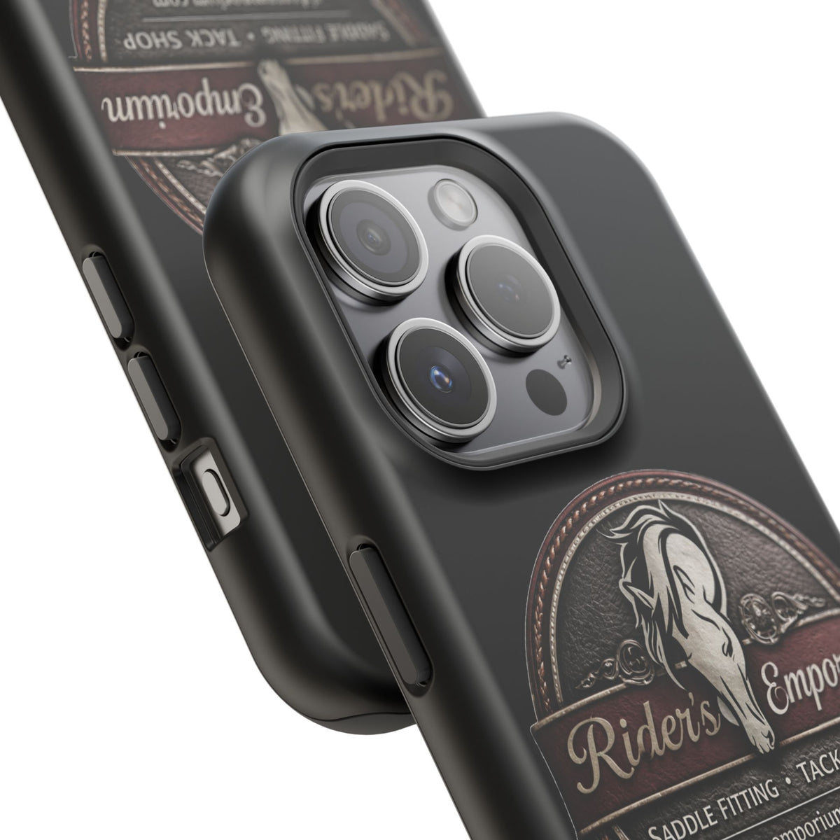 Magnetic Impact-Resistant Phone Case — Saddle Shop Logo