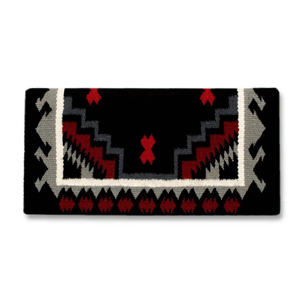 1438-6 Mayatex 38x34 Haymaker Wool Blanket BLK GRY RED