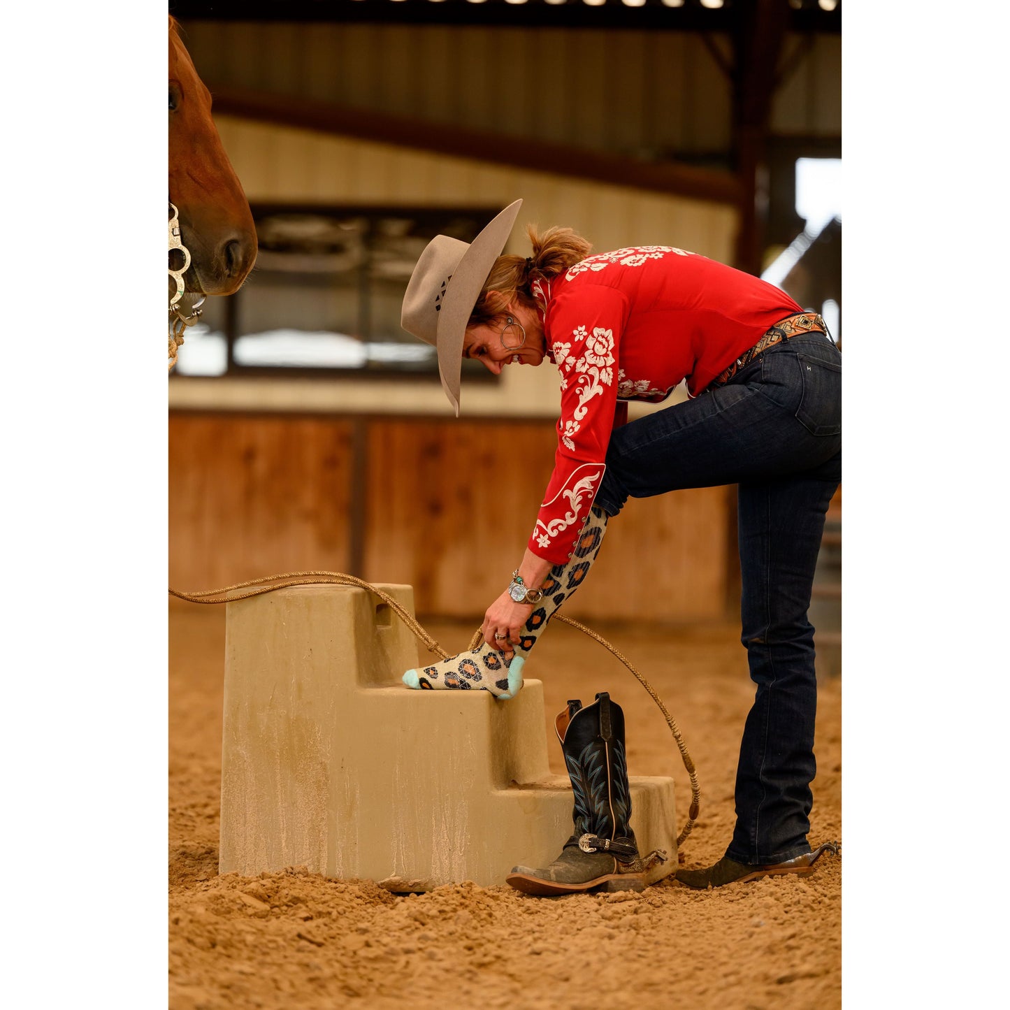 Lucky Leopard Diva Performance Boot Socks