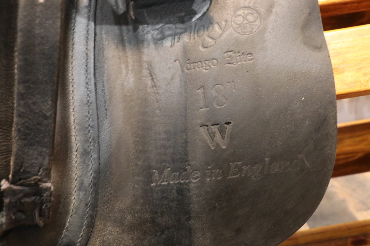 Trilogy Verago Elite Dressage Saddle – 18” seat - USED