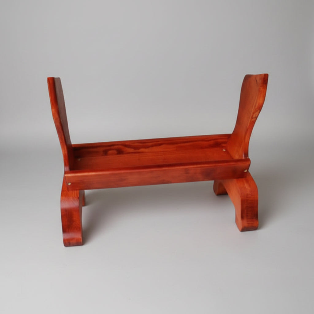 Classic Wooden Saddle Stand / Traditional Cherry Stain