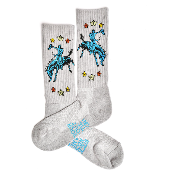 Fringe Long Live Grey Performance Boot Socks