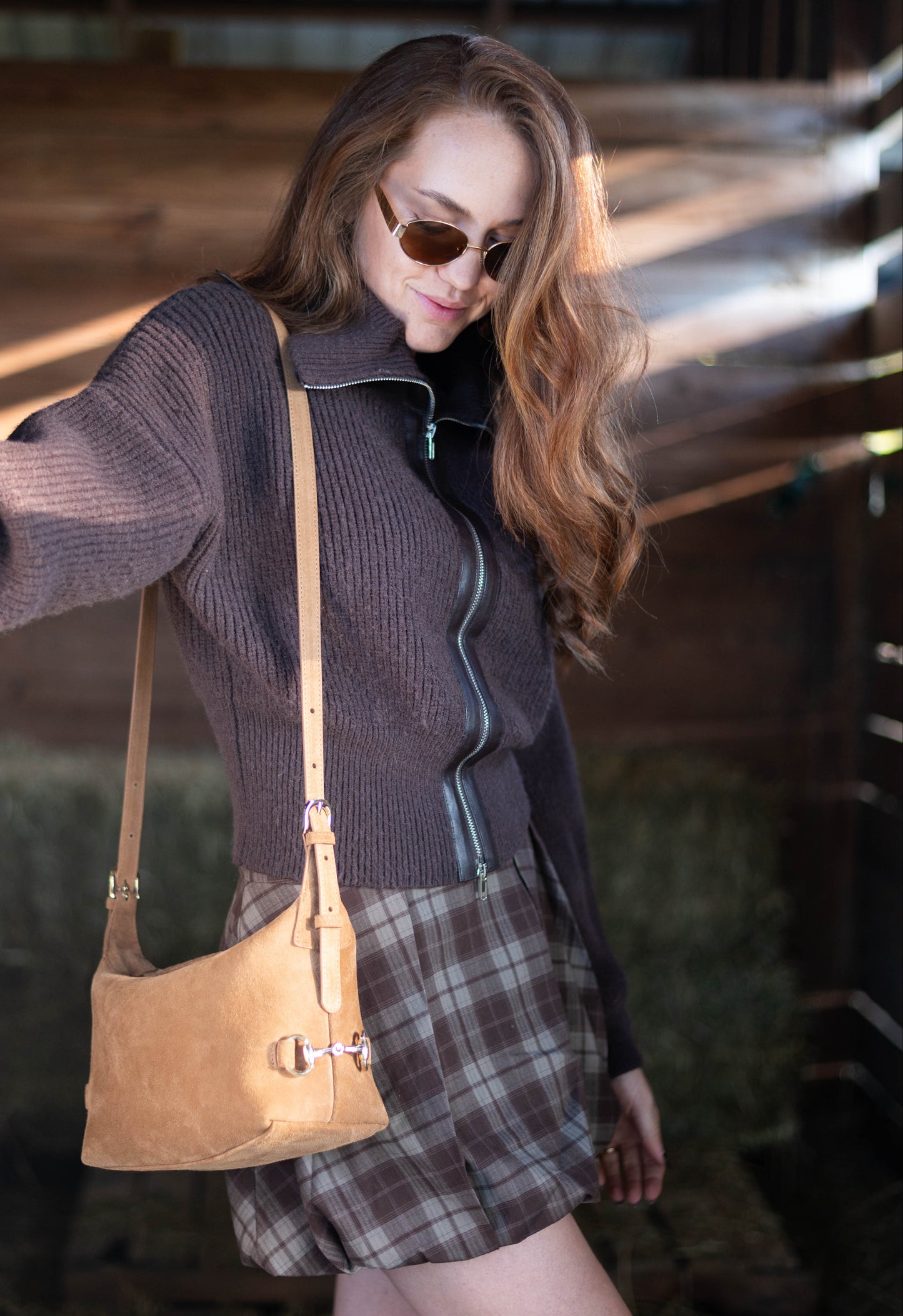 Bethany Bit Bag Suede- Limited Edition Milk Chocolate