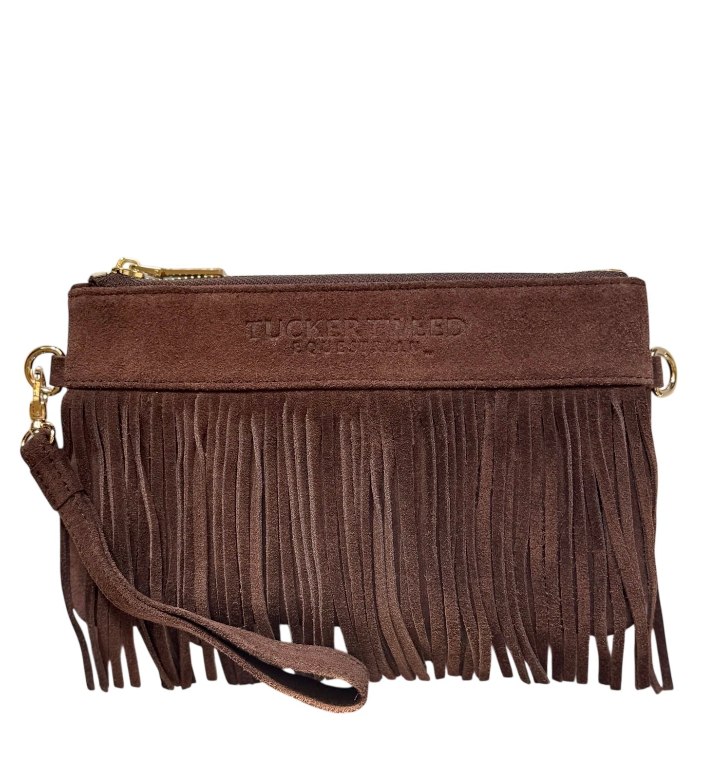 Wellington Wristlet - Dark Chocolate Fringe