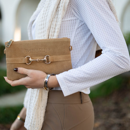 Wellington Wristlet - Milk Chocolate Suede Edition